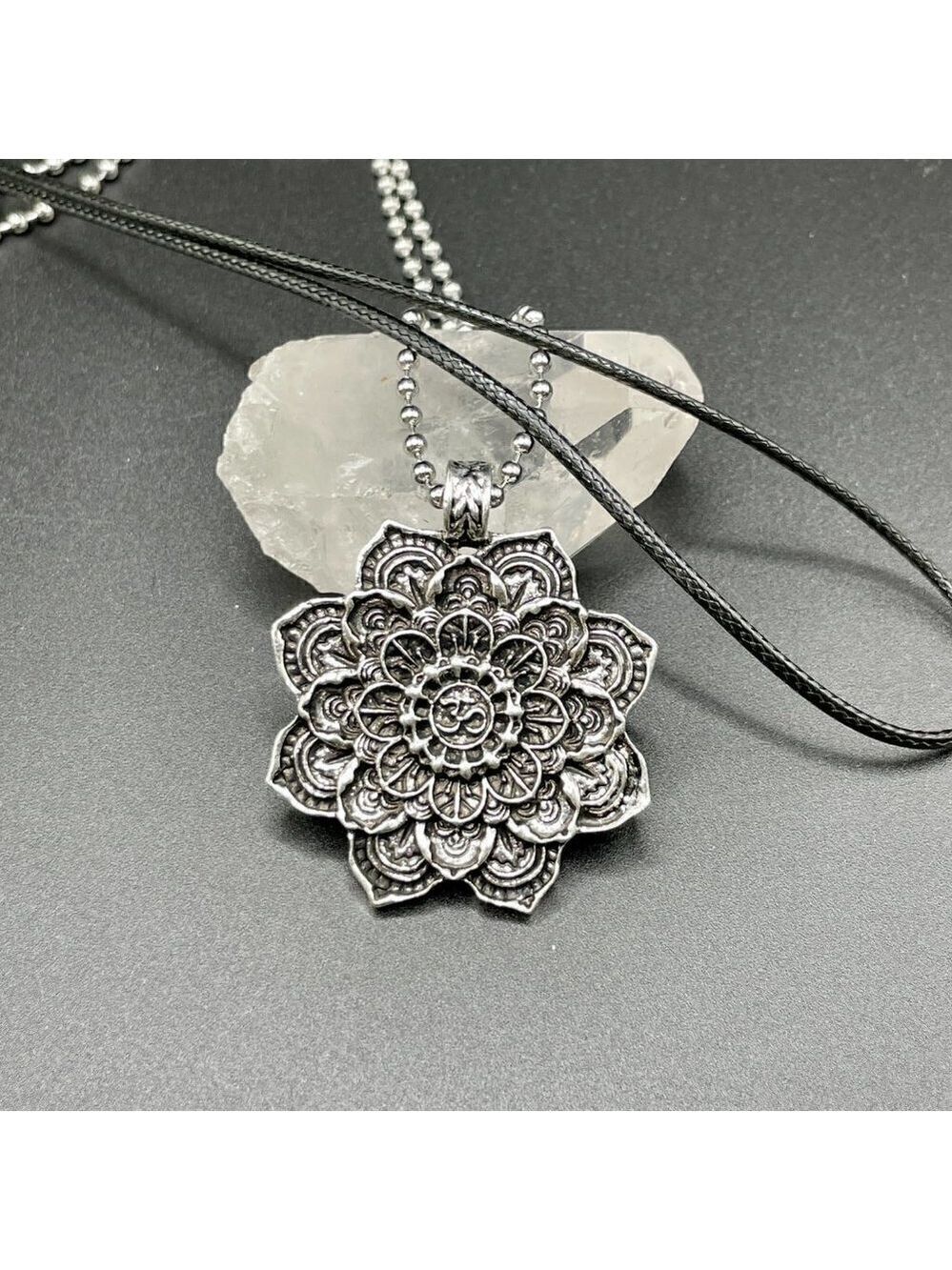 Yoga Meditation Om / Aum Mandala Symbol Necklace / Pendant #1251